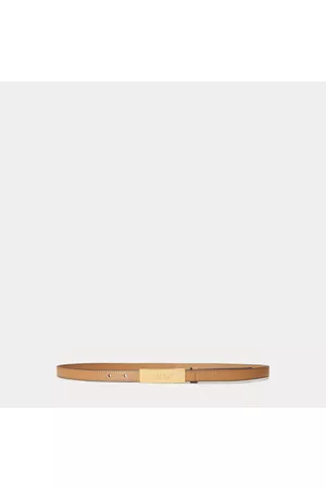 Ralph Lauren Mujer Cinturones - Cinturón estrecho de piel con logotipo