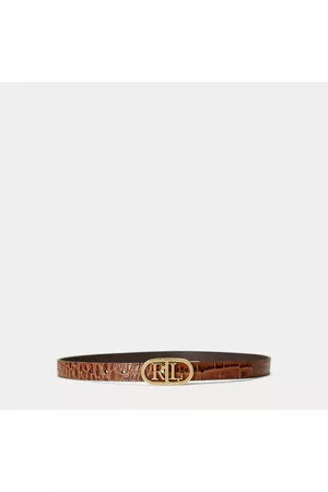 Ralph Lauren Mujer Cinturones - Cinturón reversible de piel con logotipo