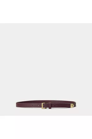 Ralph Lauren Mujer Cinturones - Cinturón estrecho de piel granulada