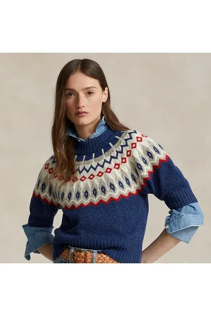 Essentials - Suéter de cuello redondo con hombros plisados suave al  tacto para mujer