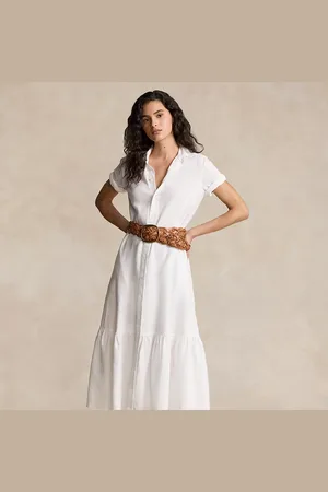 Nueva colección de vestidos camiseros de lino para mujer