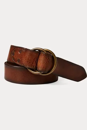 Ralph Lauren Cinturón de piel con doble anilla