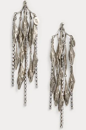 Ralph Lauren Pendientes con hojas y cristales