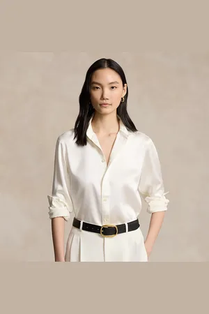 Ralph Lauren Camisa Slim de seda