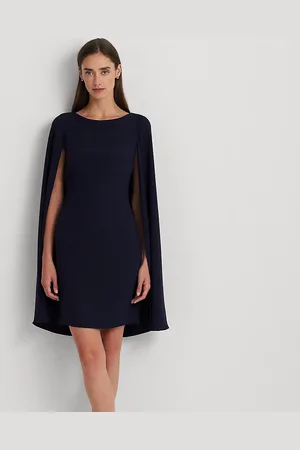 Ralph Lauren Vestido de cóctel de georgette con capa