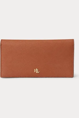 Ralph Lauren Cartera compacta de piel con tramado