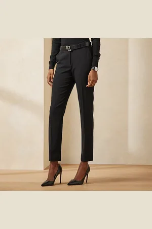 Ralph Lauren Pantalones Simone de crepé de lana