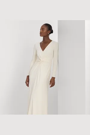 Ralph Lauren Vestido largo cruzado de punto elástico