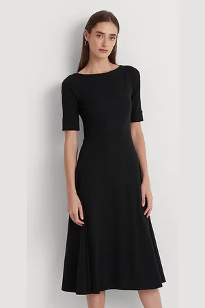 Ralph Lauren Vestido midi de algodón elástico