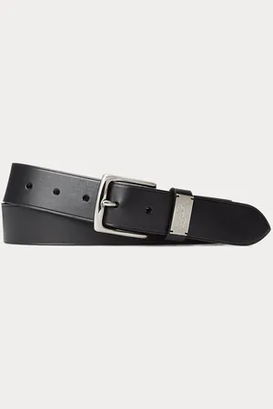 Ralph Lauren Cinturón de piel con placa con caballo