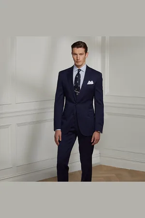 Ralph Lauren Traje Gregory de sarga de lana