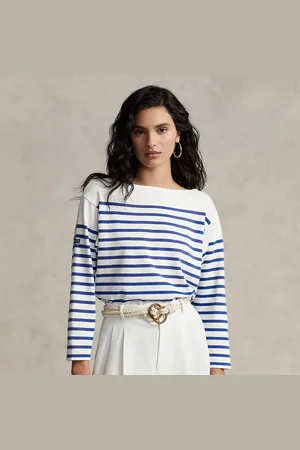 Ralph Lauren Camiseta con rayas y cuello barco