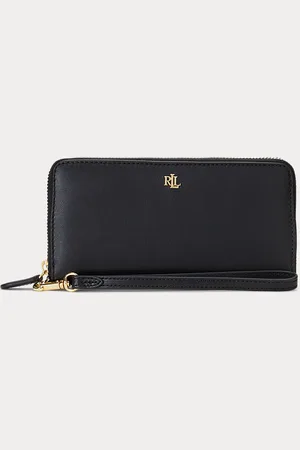 Ralph Lauren Cartera muñequera continental de piel