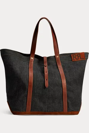 Ralph Lauren Bolso tote de denim con detalles de piel