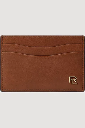 Ralph Lauren Tarjetero de piel de becerro con placa