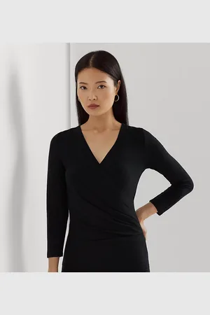 Ralph Lauren Top cruzado de punto de algodón