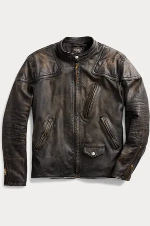 Ralph Lauren Cazadora motera de piel Slim Fit