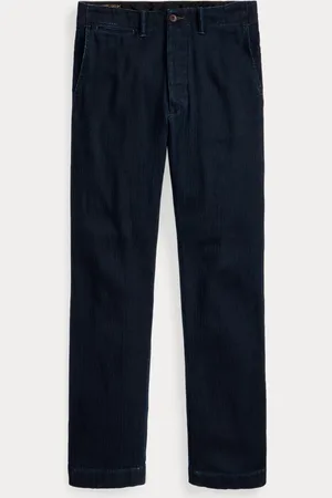 Ralph Lauren Pantalón de oficial índigo en espiga