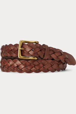 Ralph Lauren Cinturón piel de becerro trenzado