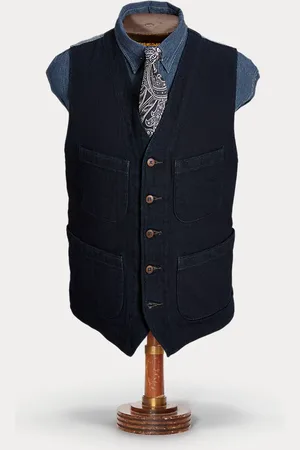 Ralph Lauren Chaleco en espiga índigo