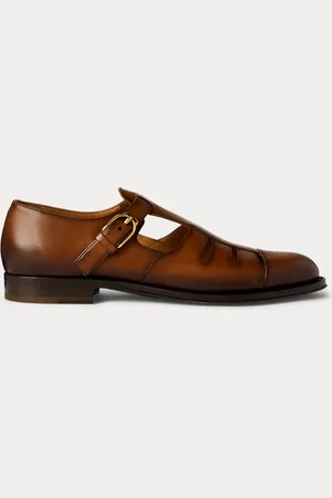 Ralph Lauren Sandalia de pescador de piel de becerro