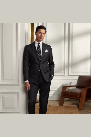 Ralph Lauren Traje Gregory de sarga de lana