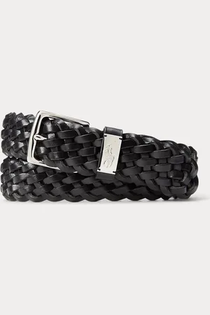 Ralph Lauren Cinturón de piel trenzada