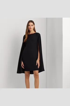 Ralph Lauren Vestido de cóctel de georgette con capa