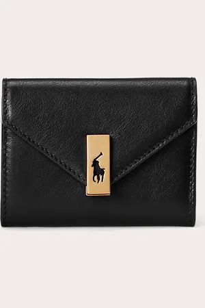 Ralph Lauren Tarjetero Polo ID plegable de piel