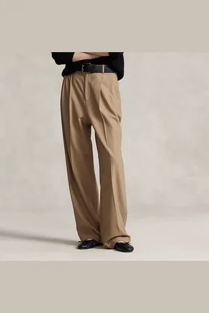 Ralph Lauren Pantalón de pernera ancha con lana