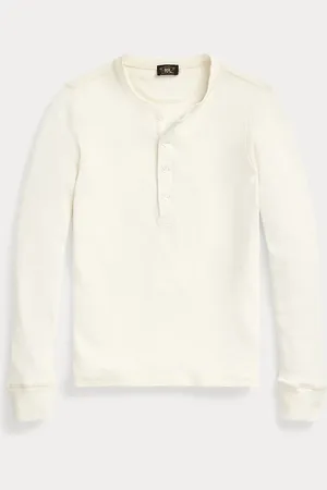Ralph Lauren Camiseta Henley de algodón en punto waffle