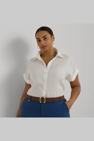 Ralph Lauren Tallas Grandes - Camisa de lino de manga corta