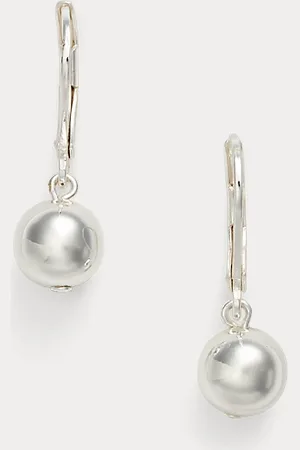 Ralph Lauren Pendientes plateados con abalorios
