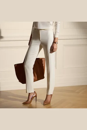 Ralph Lauren Pantalones Simone de crepé de lana