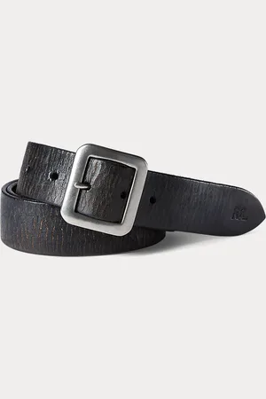 Ralph Lauren Cinturón de piel pulida a mano