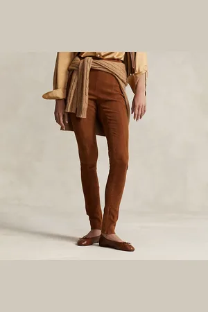 Ralph Lauren Pantalón de ante de piel de cordero