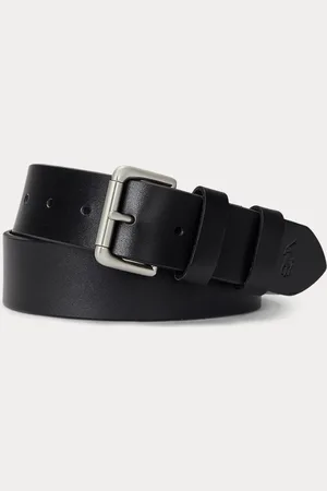 Ralph Lauren Cinturón de piel con hebilla de rodillo