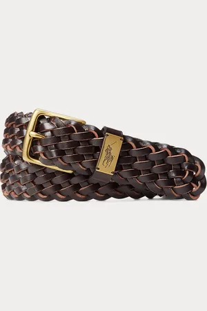 Ralph Lauren Cinturón de piel trenzada