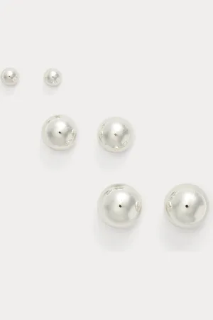 Ralph Lauren Conjunto de pendientes plateados