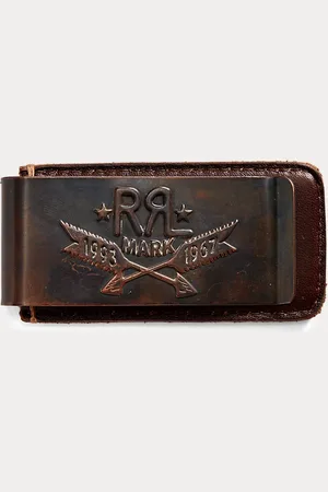 Ralph Lauren Pinza para billetes de piel hecha a mano