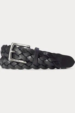 Ralph Lauren Cinturón piel de becerro trenzado