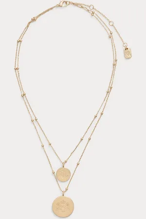 Ralph Lauren Collar dorado a capas con logotipo