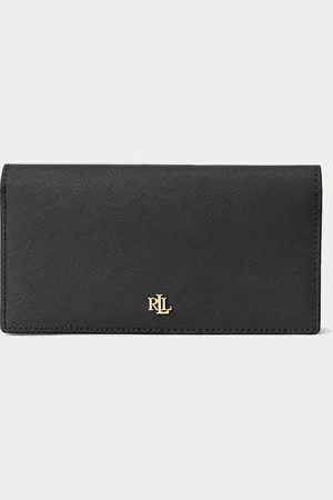 Ralph Lauren Cartera compacta de piel con tramado