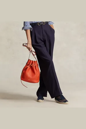 Ralph Lauren Pantalón de pernera ancha con lana