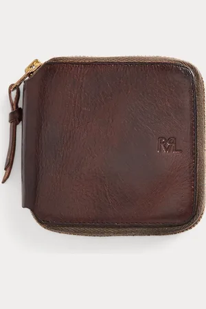Ralph Lauren Cartera de piel con cremallera