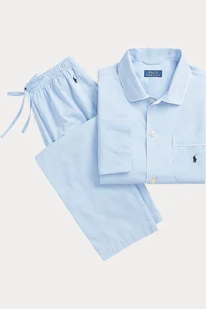 Ralph Lauren Pijama largo en popelina con cuadros de vichy