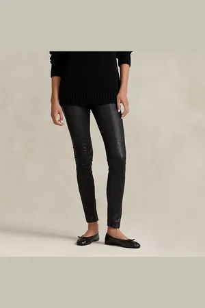Ralph Lauren Pantalón de piel de cordero