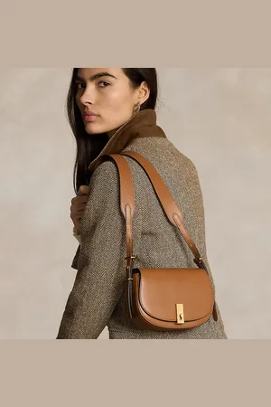 Ralph Lauren Minibolso saddle Polo ID de becerro