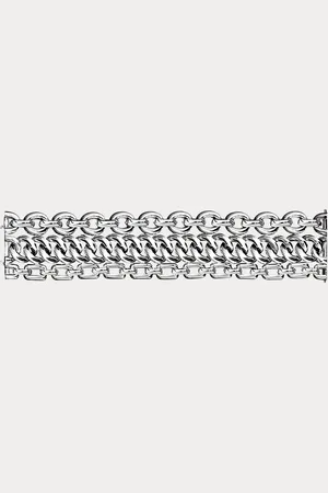 Ralph Lauren Pulsera de 3 cadenas de plata de ley