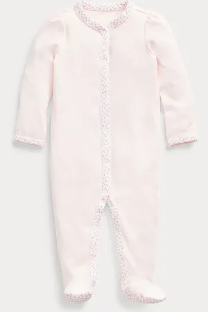 Ralph Lauren Pelele de algodón con ribete de flores